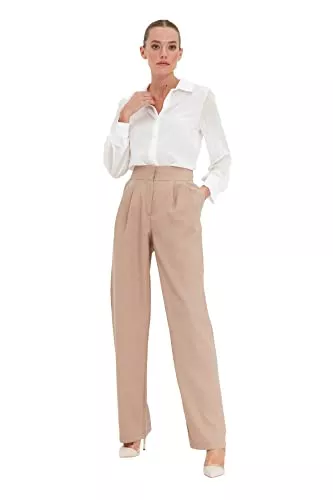 TRENDYOL Hosen TRENDYOL Frau Basics Hoher Bund Wide Leg Wide Leg Hose