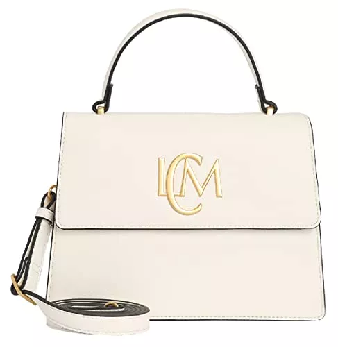 L.CREDI Taschen & Rucksäcke L.CREDI-Damen-Henkeltasche JANNA mit Label-Applikationen 27x14 x 28-200 Schwarz #1 108-(231) Pearl