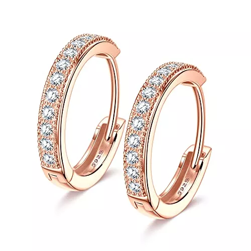 NINAMISS Schmuck NINAMISS Silber Ohrringe für Frauen / Männer, Hoop Earrings Geschenke für Frauen Innendurchmesser 10mm/12mm Huggie Ohrringe Valentinstagsgeschenk für Mädchen mit Schmuck-Box