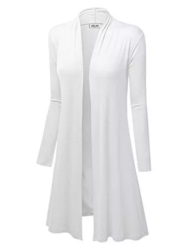 Lock and Love Strickjacken LL Damen Langarm-Ombré-Strickjacke vorne offen lange Strickjacke mit Stretch