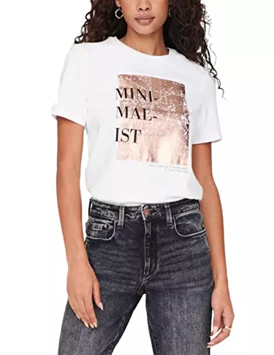 ONLY T-Shirts ONLY Damen Onldiane Reg S/S Foil Top Box JRS T-Shirt