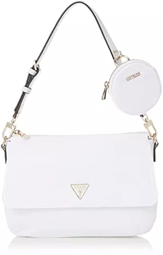GUESS Taschen & Rucksäcke Guess Eco Gemma Top Zip Shoulder Bag White