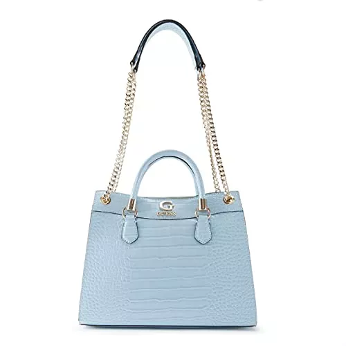 GUESS Taschen & Rucksäcke Guess Nell Croc Girlfriend Satchel Powder Blue