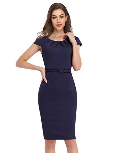 KOJOOIN Business KOJOOIN Damen Elegant Etuikleider Festliches Cocktail Bleistiftkleid Knielang Business Kleider（Verpackung MEHRWEG）