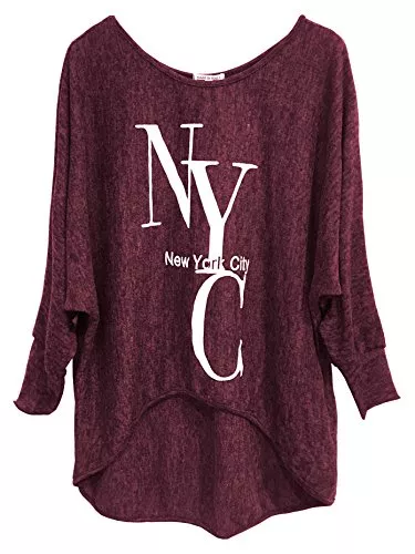 Emma & Giovanni Pullover & Strickmode Emma & Giovanni - Oversized Pullover Mit Druck (Made In Italy) - Damen