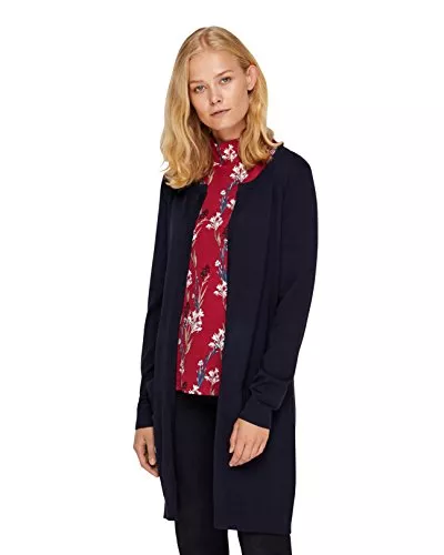 PULZ JEANS Strickjacken Pulz PZSARA - 50203258 Long Cardigan Damen Lange Strickjacke Feinstrick Cardigan Longstrickjacke Regular fit