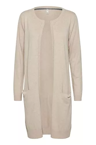 PULZ JEANS Strickjacken Pulz PZSARA - 50203258 Long Cardigan Damen Lange Strickjacke Feinstrick Cardigan Longstrickjacke Regular fit