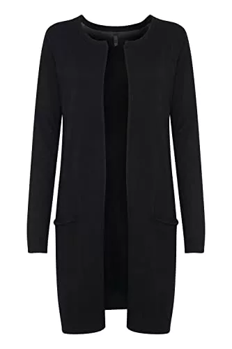 PULZ JEANS Strickjacken Pulz PZSARA - 50203258 Long Cardigan Damen Lange Strickjacke Feinstrick Cardigan Longstrickjacke Regular fit