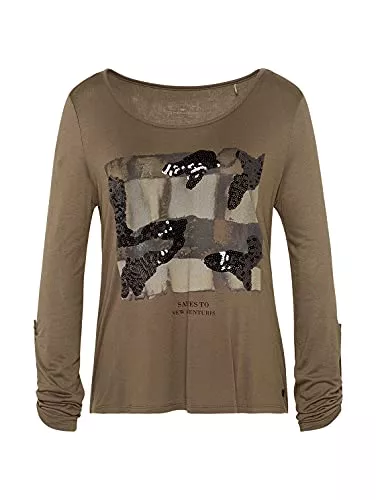 TOM TAILOR Langarmshirts TOM TAILOR Damen Trendy Print Shirt Langarmshirt