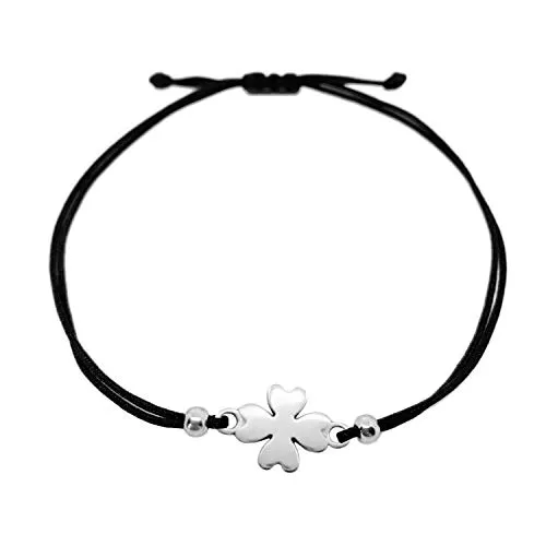 Selfmade Jewelry Schmuck Selfmade Jewelry Armband Damen Kleeblatt Handgemachtes Glücksarmbändchen mit Klee Größenverstellbar Inkl. Geschenk-Verpackung