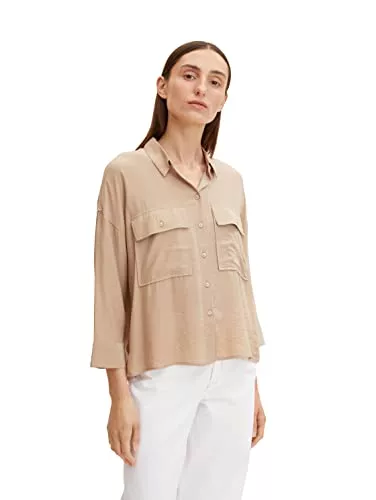 TOM TAILOR Langarmblusen TOM TAILOR Damen Bluse mit Taschen