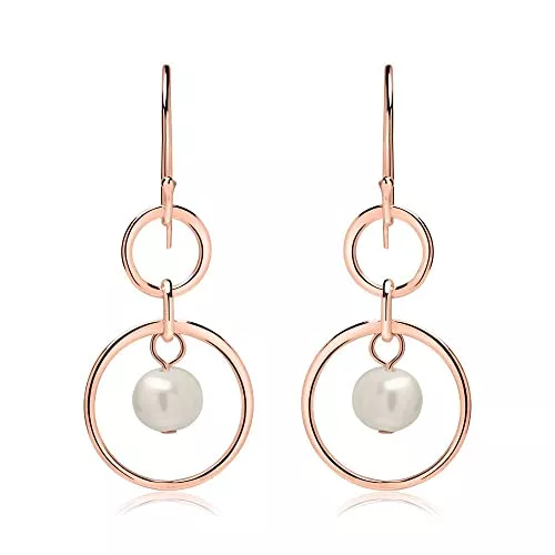 Unique Sports Schmuck Ohrhänger Sterlingsilber rosévergoldet Perlen