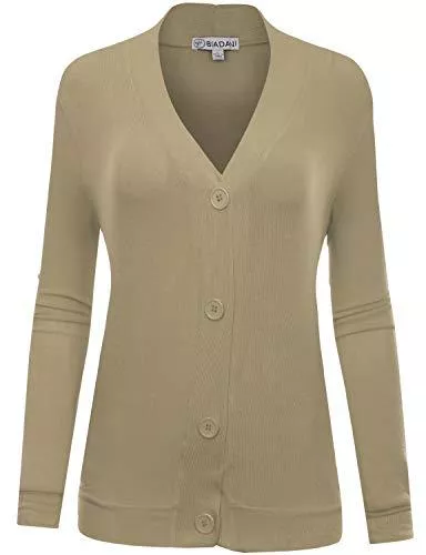 BIADANI Strickjacken BIADANI Damen Klassische weiche Langarm offene vordere Strickjacke