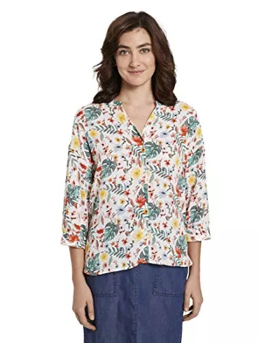 TOM TAILOR Langarmblusen TOM TAILOR Damen Bluse grün