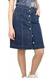 Souvenir-Fashion Röcke Damen Freizeit Rock Bleistift Boutique Knielang Blau Denim Jeans Größe EU 36 38 40 42 44 46 48 50