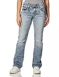 Silver Jeans Jeans Silver Jeans Damen Suki Curvy Fit High Rise Baby Bootcut Jeans
