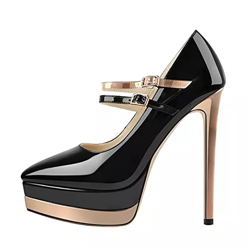 Only maker High Heels Only maker Plateau Pumps Mary Jane mit Knöchelriemchen