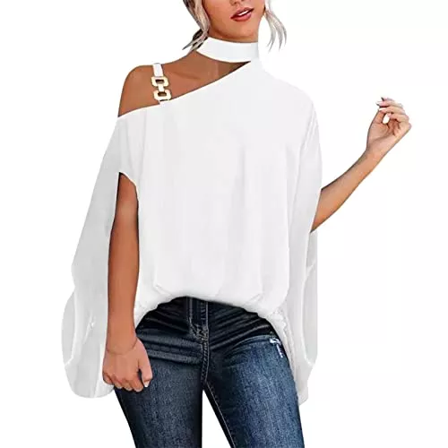 Generic Langarmblusen T-Shirt Damen Schulterfrei Krawatte Oberteile Blumendruck Lässige Neckholder Tops Sexy Kurzarm Casual Mode Langarm Lose Shirt Bluse Elegant Langarmshirt Jumper Frauen Sommer Herbst Streetwear