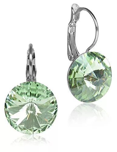 Trachtenland Schmuck LUISIA® 12 mm Ohrringe Rivoli mit Kristallen von Swarovski® - Strass Ohrhänger in vielen verschiedenen Farben