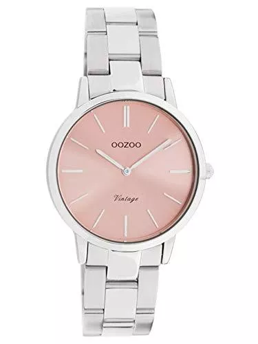 Oozoo Uhren Oozoo Vintage Damenuhr mit Edelstahl Gliederarmband 34 MM
