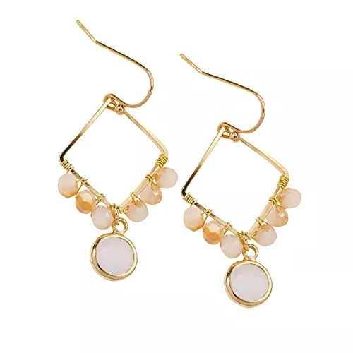 Generic Schmuck Lange Ohr-Mode-Ohrring-Geschenk-Damen-kreative Ohrringe-Farben-Tropfen-Legierungs-Ohrringe Ohrringe Champagner