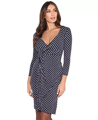 KRISP Freizeit KRISP Damen Kleider Langarm Kurzarm Wickeloptik Etuikleider Freizeitkleider