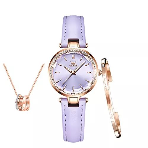 OLEVS Uhren OLEVS Damenuhren Analog Quarz Armbanduhren mit Diamant Kleines Gesicht Gold Edelstahlband wasserdichte Uhr