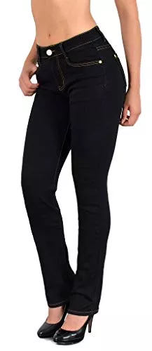 ESRA Jeans ESRA Damen Jeans Hose Damen Jeanshose gerader Schnitt Straight bis Übergrösse G400