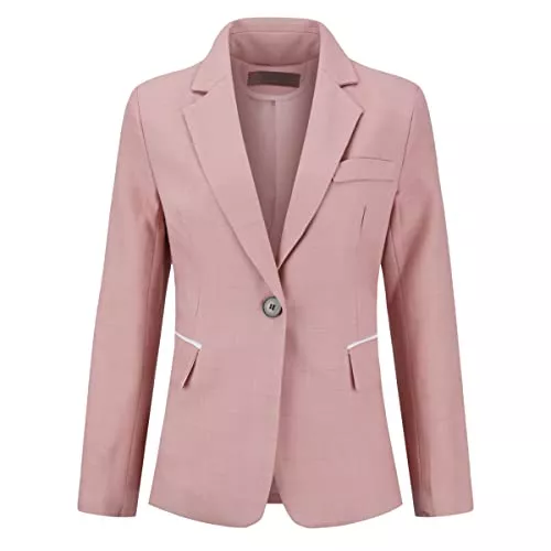 YYNUDA Blazer YYNUDA Blazer Damen Elegant Fensterscheibe Blazerjacke Eins Schnalle Sweatblazer Fallendes Revers Anzugjacke