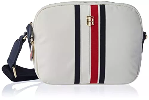 Tommy Hilfiger Taschen & Rucksäcke Tommy Hilfiger Damen Poppy Crossover White Corp Tasche, elfenbeinfarben, One Size