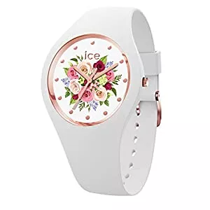 ICE-WATCH Uhren Ice-Watch - ICE flower White bouquet - Weiße Damenuhr mit Silikonarmband - 017575 (Small)
