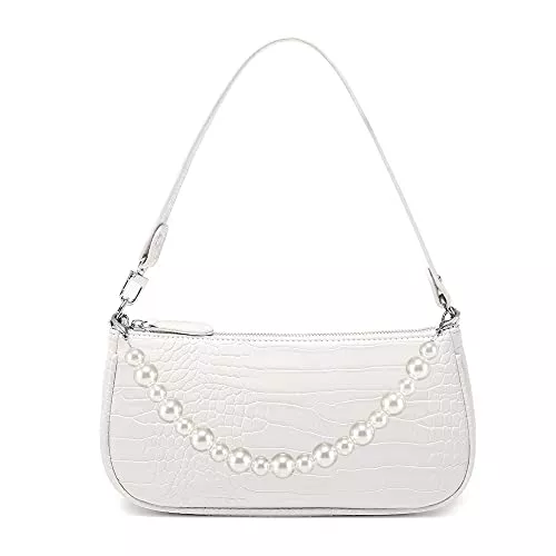 jampans Taschen & Rucksäcke Umhängetasche für Damen im 90er Jahre-Stil mit Krokoprägung,Modische Retro Handtasche Kleine,Mini Bag Clutch Geldbörse Crossbody Bag für Frau