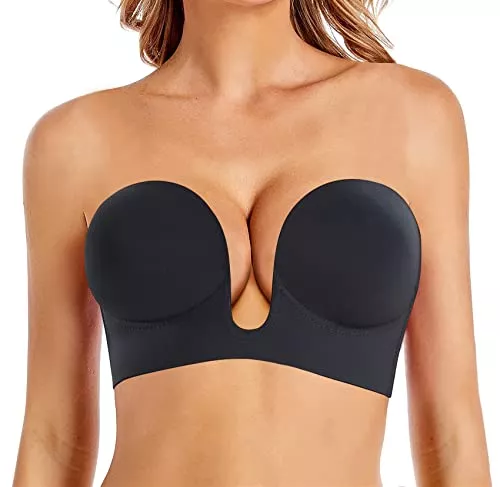 Bafully Unterwäsche & Dessous Bafully Klebe BH, Trägerlos Push Up BH Unsichtbar Silikon Selbsteklebende BH Damen für Rückenfreies Abendkleid, Ballkleider, Brautkleider
