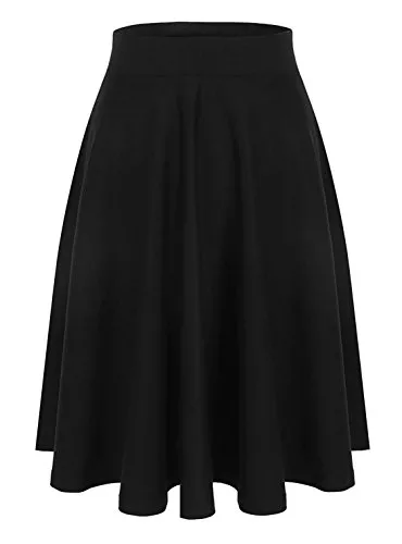 Emma & Giovanni Röcke Emma & Giovanni - A-Linie Elegant Faltenrock Hohe Taille Midi-Rock (Made In Italy) - Damen