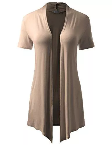 BIADANI Strickjacken BIADANI Damen Seitentaschen Plus Kurzarm Flare Hem Tunika Top für Leggings