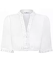 Stockerpoint Langarmblusen Stockerpoint Damen blouse adriette Bluse, Weiß, 46 EU