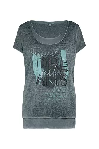 SOCCX T-Shirts SOCCX Damen Layering-Shirt mit Glitter Print