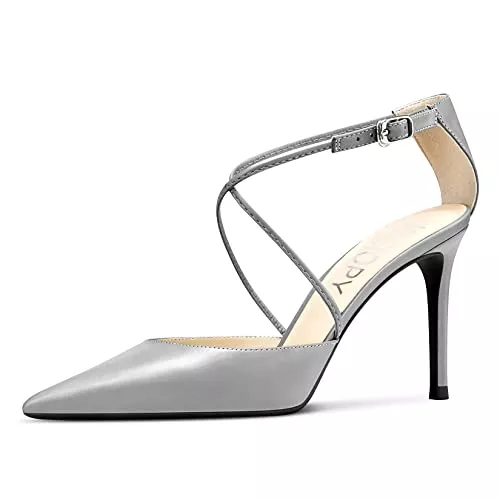 MAGIOPY High Heels MAGIOPY Damen Stiletto Hoher High Absatz Heel Spitze Zehenkappe Kreuzriemen Pumps Römische Klassisch 8 cm Heels