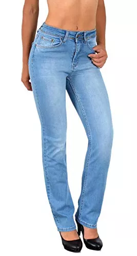ESRA Jeans ESRA Damen Straight Fit Jeans Hose Damen Jeanshose gerader Schnitt bis Übergröße G700