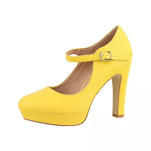 Elara High Heels Elara Damen High Heels Pumps Riemchen Vintage Chunkyrayan