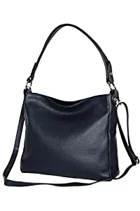 AmbraModa Taschen & Rucksäcke AmbraModa GL35 - Damen Handtasche Schultertasche Umhängetasche aus genarbtem Rindsleder