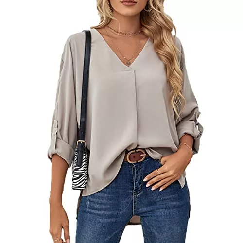 Ejoyous Langarmblusen Damen Ärmellose Tank Top Neckholder Chiffon Bluse T Shirt Lose Bluse Elegant Weste Sommer Tops Shirts Sommer Oberteile