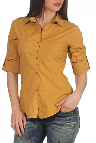 malito more than fashion Langarmblusen Malito Damen Bluse klassisch | Tunika mit ¾ Armen | Blusenshirt auch Langarm tragbar | Elegant - Shirt 8030