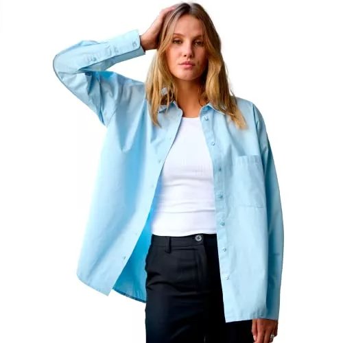 Performance Pants Langarmblusen Relaxed Shirt Damen - Bequemes Hemd für Damen - Stylisches Damenhemd - Modisches und praktisches Damenhemd für Business und Freizeit