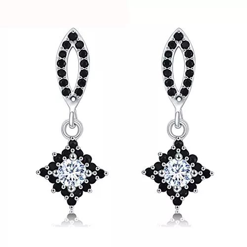 GYXYZB Schmuck Reine Sterling Silber 925 Schmuck Hochzeit Tropfen Ohrringe für Frauen