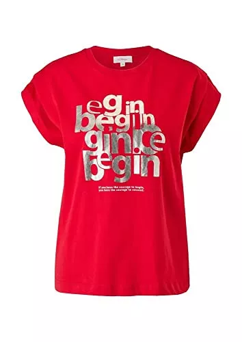 s.Oliver T-Shirts s.Oliver Women's T-Shirt, Blue Placed Print, 38