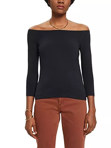 ESPRIT Langarmshirts ESPRIT Schulterfreies Shirt aus Baumwolle