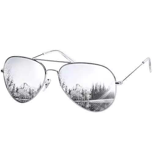 KANASTAL Sonnenbrillen & Zubehör KANASTAL Pilotenbrille herren verspiegelt und damen pilot Sonnenbrille polarisiert klassische Fliegerbrille Unisex mit UV 400 Brille für Fliegen Fahrrad und Alltag