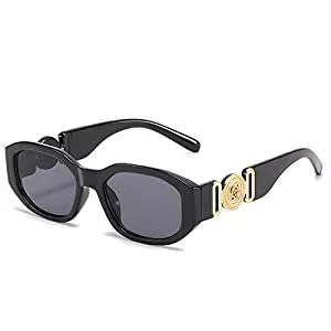 OSAGAMA Sonnenbrillen & Zubehör OSAGAMA Trendige Rechteckige Sonnenbrille für Damen Herren Unregelmäßige Vintage 90er Übergroß Brille UV-Schutz