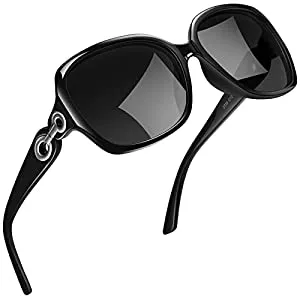 kunchu Sonnenbrillen & Zubehör kunchu Sonnenbrille-Damen-Polarisiert UV400 im Retro Stil Vintage Unisex Rechteckige Sonnenbrille für Damen Große Sonnenbrille-Frauen